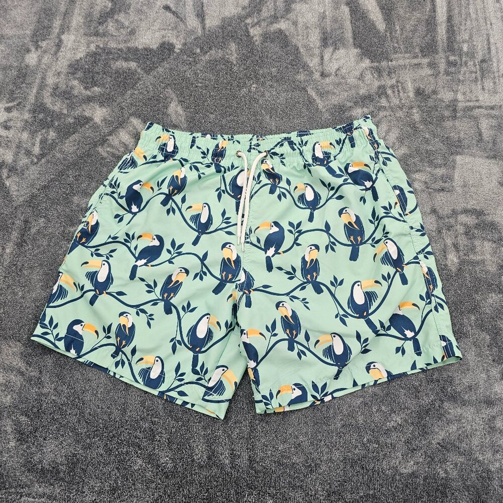 Trunks Surf and Swim Co Swim Trunks Shorts Mens large tropical tucan print beach